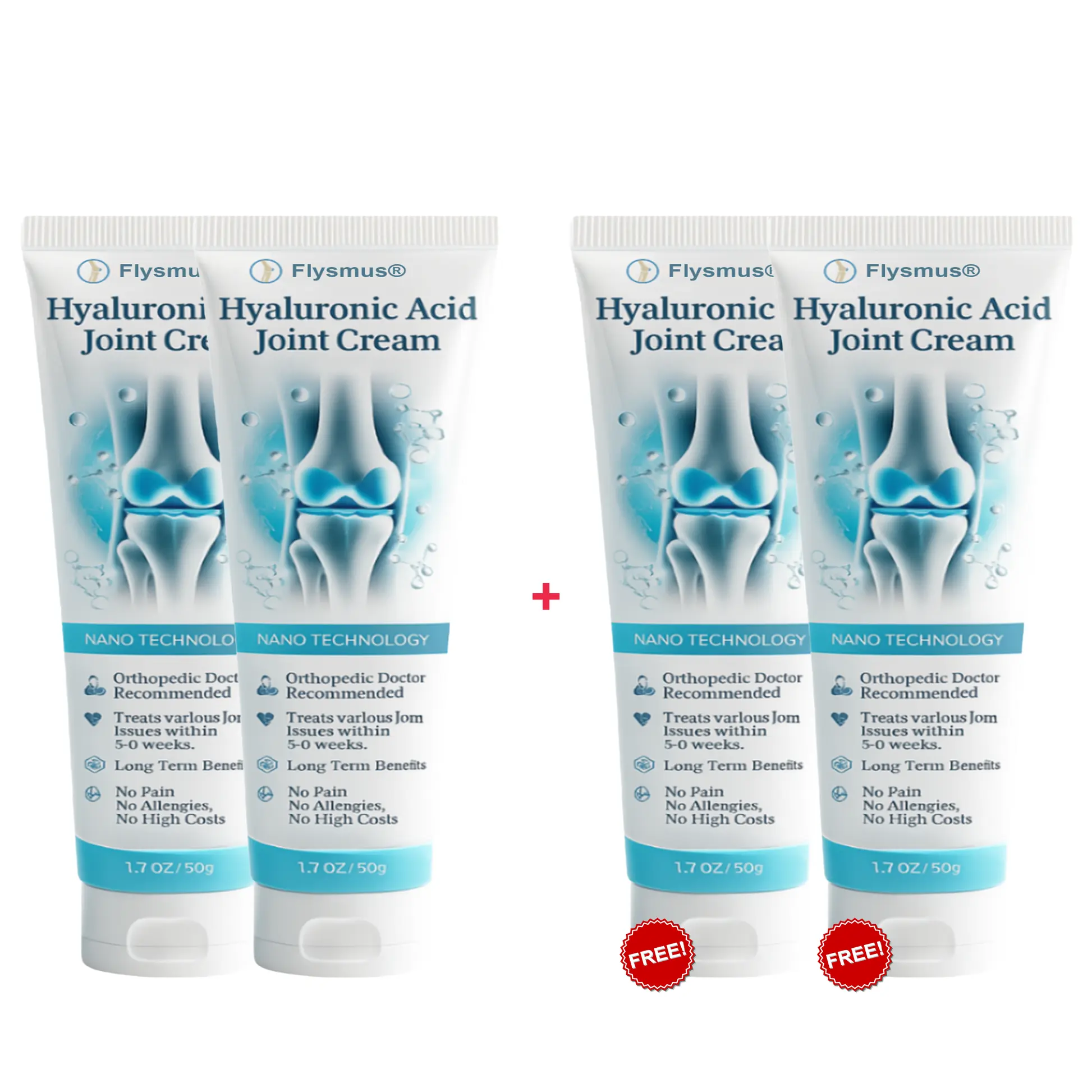 Flysmus® Hyaluronic Acid Fast Comfort Joint Cream