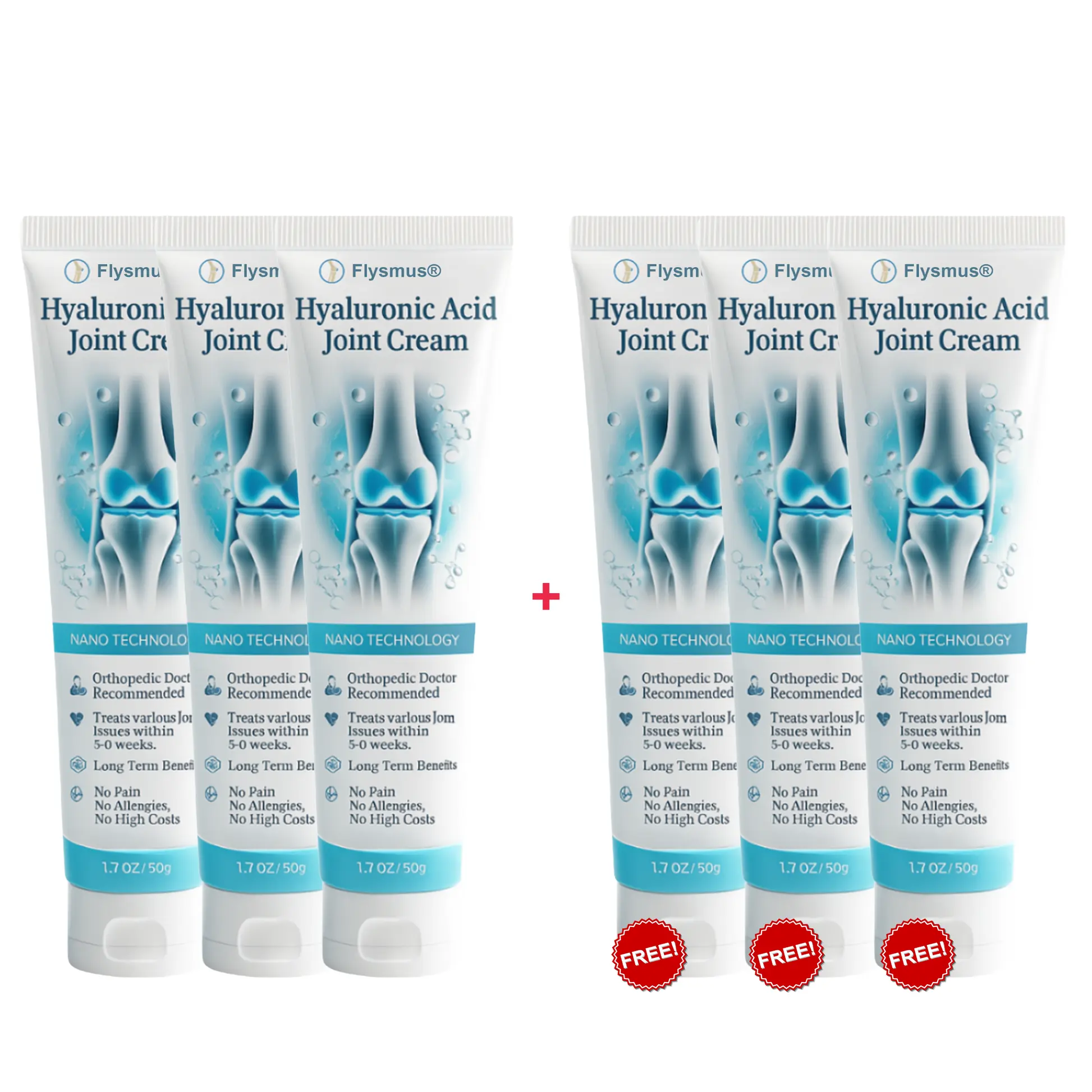 Flysmus® Hyaluronic Acid Fast Comfort Joint Cream