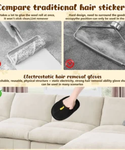 Flysmus® Pet Hair Remover Electrostatic Gloves